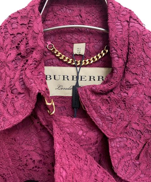 BURBERRY（バーバリー）BURBERRY (バーバリー) レーストレンチコート ワインレッド サイズ:36の古着・服飾アイテム