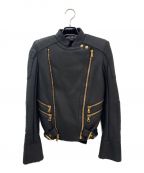 BALMAINバルマン）の古着「ムートンレザージャケット」｜ブラック