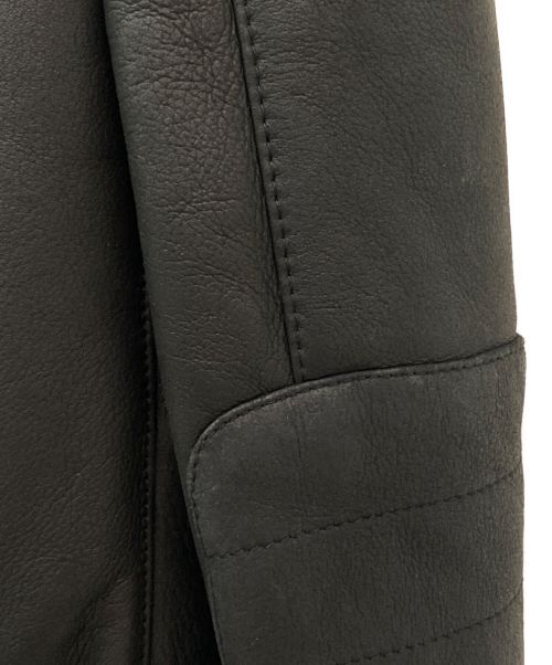 BALMAIN（バルマン）BALMAIN (バルマン) ムートンレザージャケット ブラック サイズ:34の古着・服飾アイテム