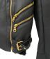 中古・古着 BALMAIN (バルマン) ムートンレザージャケット ブラック サイズ:34：89800円