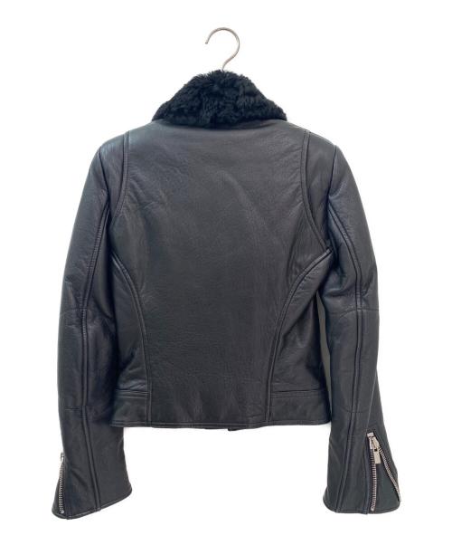 BALENCIAGA（バレンシアガ）BALENCIAGA (バレンシアガ) ファー付きレザージャケット ブラック サイズ:34の古着・服飾アイテム