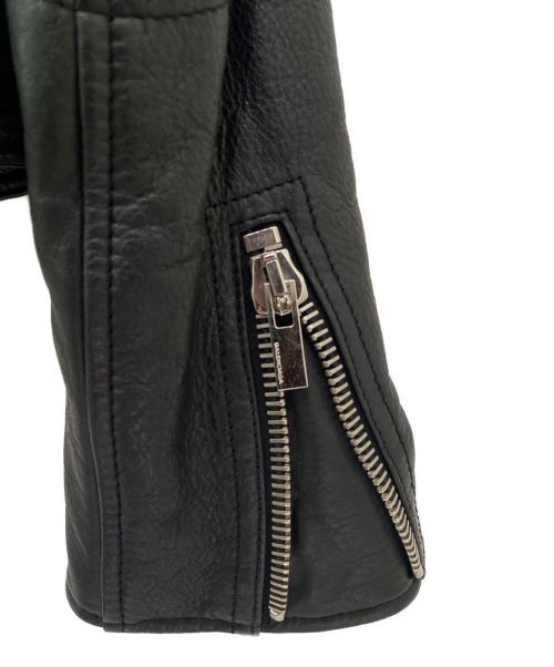 BALENCIAGA（バレンシアガ）BALENCIAGA (バレンシアガ) ファー付きレザージャケット ブラック サイズ:34の古着・服飾アイテム