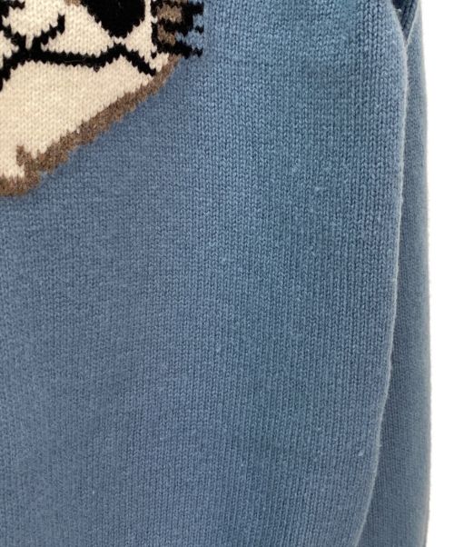 maison kitsune（メゾンキツネ）maison kitsune (メゾンキツネ) FOX HEAD PULLOVER スカイブルー サイズ:XSの古着・服飾アイテム