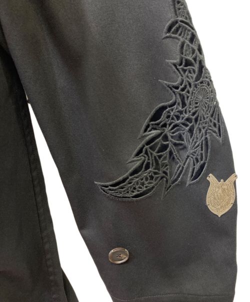 BED J.W. FORD（ベッドフォード）BED J.W. FORD (ベッドフォード) トレンチコート ブラック サイズ:1の古着・服飾アイテム