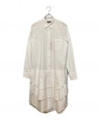 COMME des GARCONS HOMME PLUSコムデギャルソンオムプリュス）の古着「23AW ティアードロングシャツ」｜ホワイト
