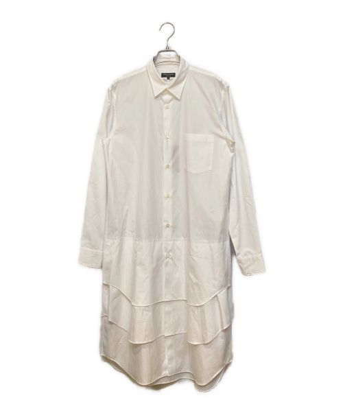 COMME des GARCONS HOMME PLUS（コムデギャルソンオムプリュス）COMME des GARCONS HOMME PLUS (コムデギャルソンオムプリュス) 23AW ティアードロングシャツ ホワイト サイズ:S 未使用品の古着・服飾アイテム