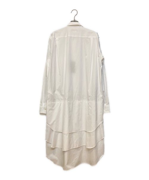 COMME des GARCONS HOMME PLUS（コムデギャルソンオムプリュス）COMME des GARCONS HOMME PLUS (コムデギャルソンオムプリュス) 23AW ティアードロングシャツ ホワイト サイズ:S 未使用品の古着・服飾アイテム