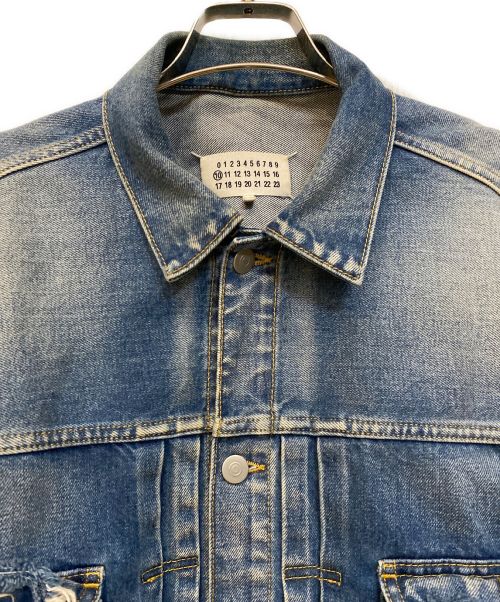 Maison Margiela（メゾンマルジェラ）Maison Margiela (メゾンマルジェラ) 22SS デストロイデニムジャケット インディゴ サイズ:52の古着・服飾アイテム