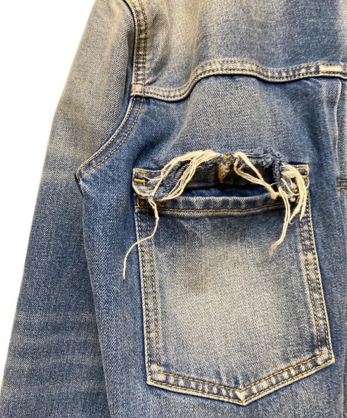 Maison Margiela（メゾンマルジェラ）Maison Margiela (メゾンマルジェラ) 22SS デストロイデニムジャケット インディゴ サイズ:52の古着・服飾アイテム