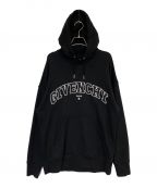 GIVENCHYジバンシィ）の古着「ロゴ刺繍パーカー」｜ブラック