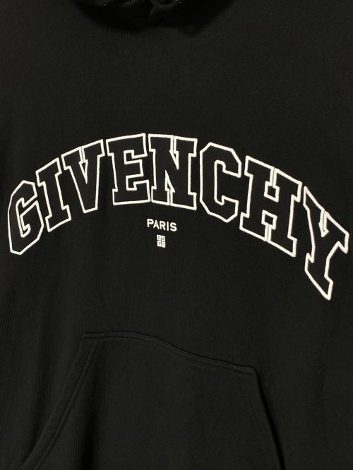 GIVENCHY（ジバンシィ）GIVENCHY (ジバンシィ) ロゴ刺繍パーカー ブラック サイズ:Sの古着・服飾アイテム