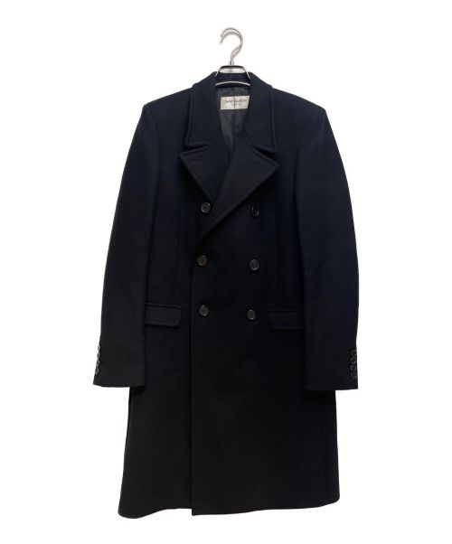Saint Laurent Paris（サンローランパリ）Saint Laurent Paris (サンローランパリ) ウール ダブルコート ブラック サイズ:52の古着・服飾アイテム