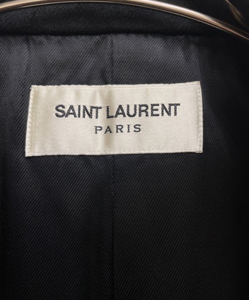 Saint Laurent Paris（サンローランパリ）Saint Laurent Paris (サンローランパリ) ウール ダブルコート ブラック サイズ:52の古着・服飾アイテム