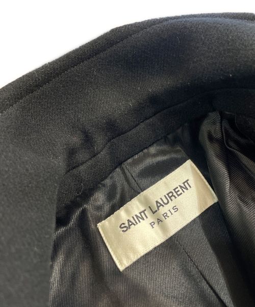 Saint Laurent Paris（サンローランパリ）Saint Laurent Paris (サンローランパリ) ウール ダブルコート ブラック サイズ:52の古着・服飾アイテム