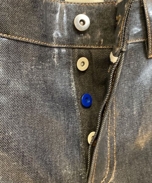 BOTTEGA VENETA（ボッテガベネタ）BOTTEGA VENETA (ボッテガベネタ) コーティングパンツ ネイビー サイズ:48の古着・服飾アイテム