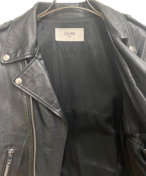 CELINE（セリーヌ）CELINE (セリーヌ) クラシックバイカーレザージャケット ブラック サイズ:50の古着・服飾アイテム