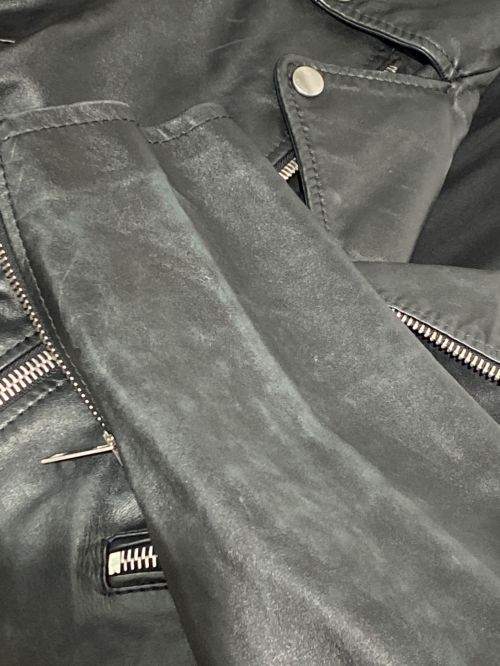 CELINE（セリーヌ）CELINE (セリーヌ) クラシックバイカーレザージャケット ブラック サイズ:50の古着・服飾アイテム