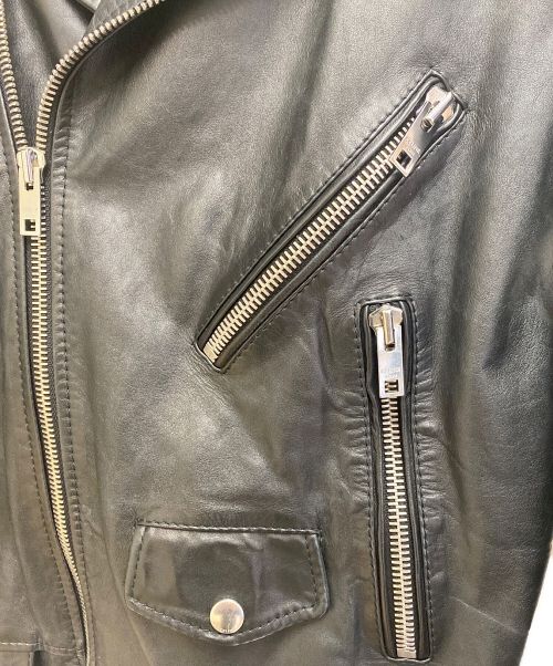 CELINE（セリーヌ）CELINE (セリーヌ) クラシックバイカーレザージャケット ブラック サイズ:50の古着・服飾アイテム