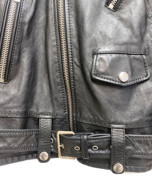 CELINE（セリーヌ）CELINE (セリーヌ) クラシックバイカーレザージャケット ブラック サイズ:50の古着・服飾アイテム