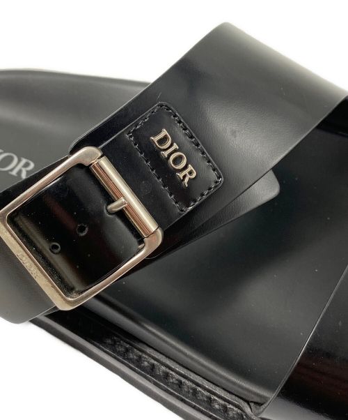 Dior（ディオール）Dior (ディオール) アクア ストラップ レザーサンダル ブラック サイズ:42の古着・服飾アイテム