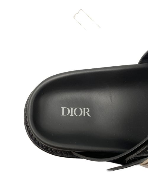 Dior（ディオール）Dior (ディオール) アクア ストラップ レザーサンダル ブラック サイズ:42の古着・服飾アイテム