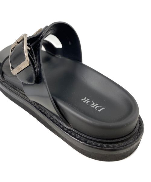 Dior（ディオール）Dior (ディオール) アクア ストラップ レザーサンダル ブラック サイズ:42の古着・服飾アイテム