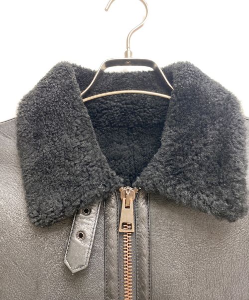 TAGLIATORE（タリアトーレ）TAGLIATORE (タリアトーレ) ムートン ダブルライダース ブラック サイズ:52の古着・服飾アイテム