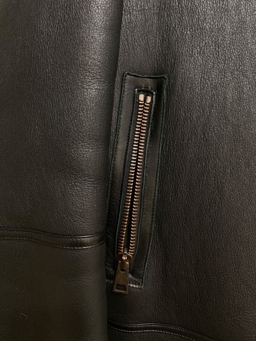 TAGLIATORE（タリアトーレ）TAGLIATORE (タリアトーレ) ムートン ダブルライダース ブラック サイズ:52の古着・服飾アイテム
