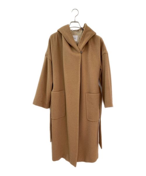 MaxMara（マックスマーラ）MaxMara (マックスマーラ) フーデッドロングコート ベージュ サイズ:36の古着・服飾アイテム