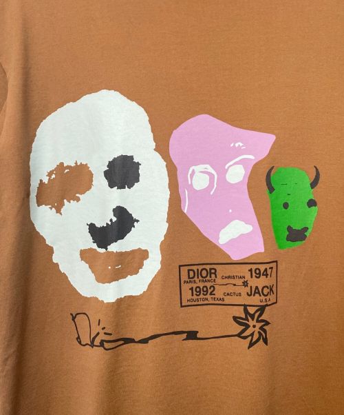 Christian Dior（クリスチャン ディオール）Christian Dior (クリスチャン ディオール) cactus jack (カクタス・ジャック) ×CACTUS JACK 22AW プリントTシャツ ブラウン サイズ:Mの古着・服飾アイテム