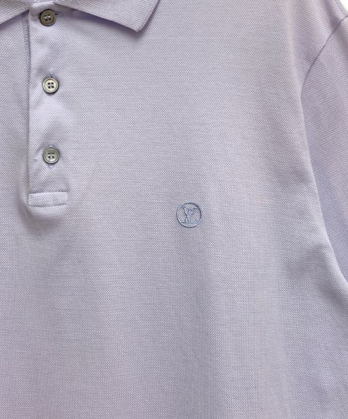 LOUIS VUITTON（ルイ ヴィトン）LOUIS VUITTON (ルイ ヴィトン) LV刺繍ポロシャツ Circle Logo (サークルロゴ) スカイブルー サイズ:Ｌの古着・服飾アイテム