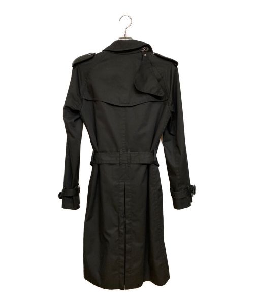 Saint Laurent Paris（サンローランパリ）Saint Laurent Paris (サンローランパリ) 裏地チェックトレンチコート/13SS/エディ期/Archive ブラック サイズ:44の古着・服飾アイテム