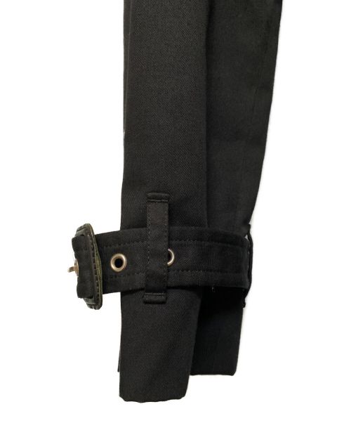 Saint Laurent Paris（サンローランパリ）Saint Laurent Paris (サンローランパリ) 裏地チェックトレンチコート/13SS/エディ期/Archive ブラック サイズ:44の古着・服飾アイテム