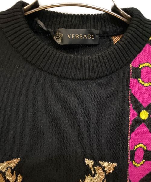 VERSACE（ヴェルサーチ）VERSACE (ヴェルサーチェ) Jumper Sweater Patchwork マルチカラー サイズ:36 未使用品の古着・服飾アイテム