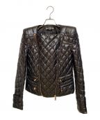 BALMAINバルマン）の古着「2WAYジップキルティングジャケット」｜ブラック