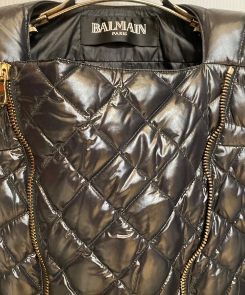 BALMAIN（バルマン）BALMAIN (バルマン) 2WAYジップキルティングジャケット ブラック サイズ:36の古着・服飾アイテム