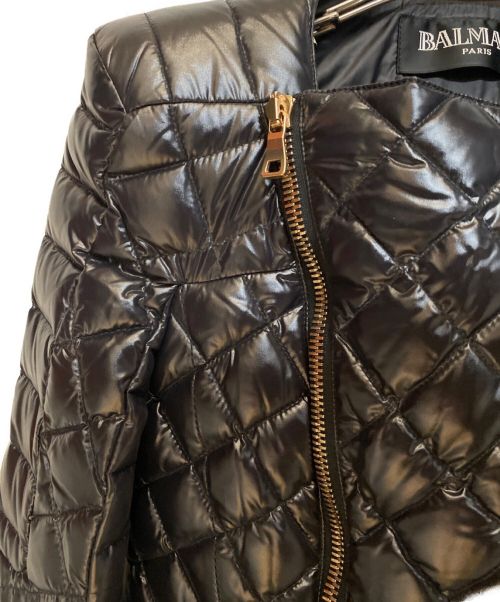 BALMAIN（バルマン）BALMAIN (バルマン) 2WAYジップキルティングジャケット ブラック サイズ:36の古着・服飾アイテム