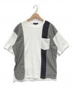 COMME des GARCONS HOMMEコムデギャルソン オム）の古着「切替Ｔシャツ」｜ホワイト