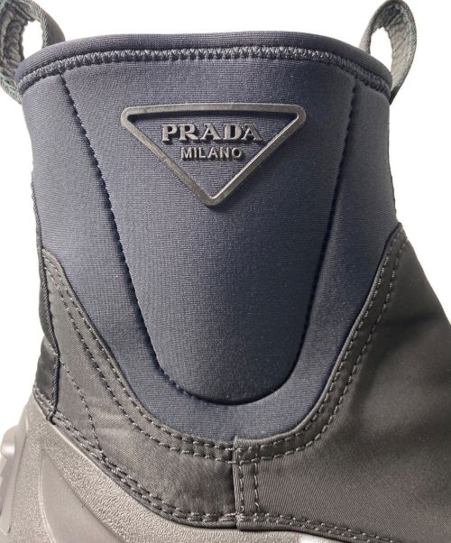 PRADA（プラダ）PRADA (プラダ) 23AW モノリス Re-Nylon ギャバジンブーツ ブラック サイズ:8の古着・服飾アイテム