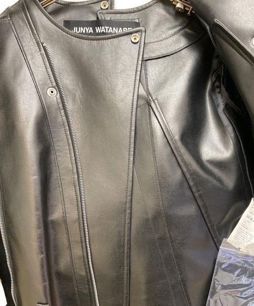 JUNYA WATANABE（ジュンヤワタナベ）JUNYA WATANABE (ジュンヤワタナベ) 22AW 再構築ライダースジャケット ブラック サイズ:Mの古着・服飾アイテム
