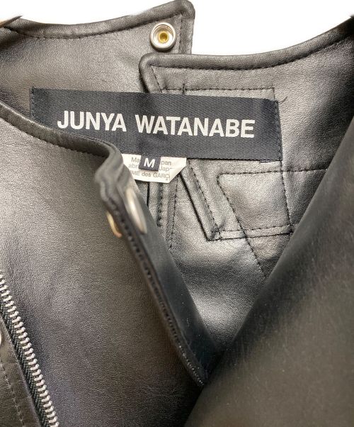 JUNYA WATANABE（ジュンヤワタナベ）JUNYA WATANABE (ジュンヤワタナベ) 22AW 再構築ライダースジャケット ブラック サイズ:Mの古着・服飾アイテム