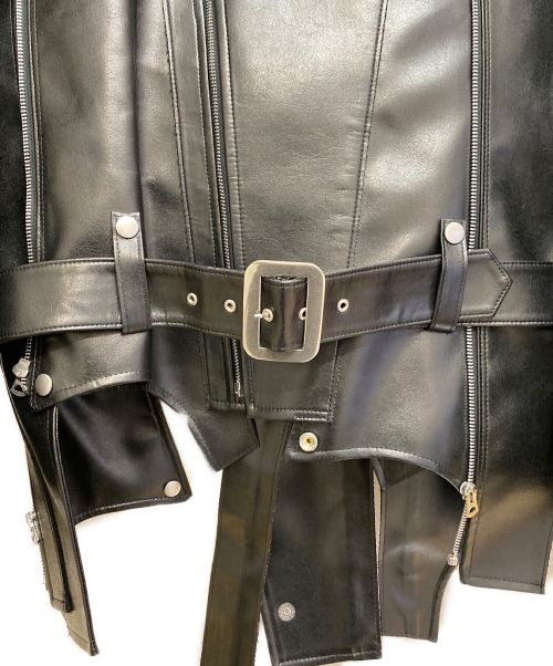 JUNYA WATANABE（ジュンヤワタナベ）JUNYA WATANABE (ジュンヤワタナベ) 22AW 再構築ライダースジャケット ブラック サイズ:Mの古着・服飾アイテム