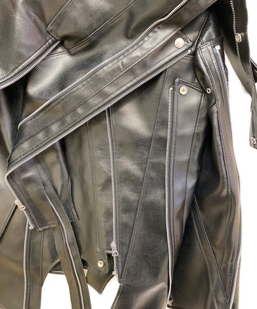 JUNYA WATANABE（ジュンヤワタナベ）JUNYA WATANABE (ジュンヤワタナベ) 22AW 再構築ライダースジャケット ブラック サイズ:Mの古着・服飾アイテム