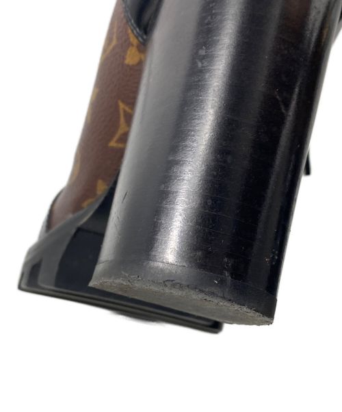 LOUIS VUITTON（ルイ ヴィトン）LOUIS VUITTON (ルイ ヴィトン) スタートレイルライン レースアップヒールブーツ ブラック×ブラウン サイズ:38の古着・服飾アイテム