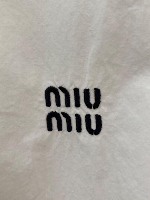 MIU MIU（ミュウミュウ）MIU MIU (ミュウミュウ) コットンポプリンブラウス ホワイト サイズ:41の古着・服飾アイテム