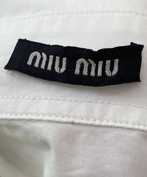 MIU MIU（ミュウミュウ）MIU MIU (ミュウミュウ) コットンポプリンブラウス ホワイト サイズ:41の古着・服飾アイテム
