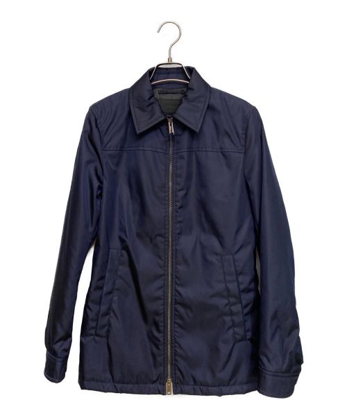 PRADA（プラダ）PRADA (プラダ) ジップアップナイロンブルゾン ネイビー サイズ:40 未使用品の古着・服飾アイテム
