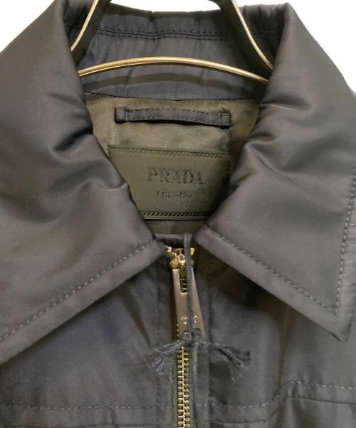 PRADA（プラダ）PRADA (プラダ) ジップアップナイロンブルゾン ネイビー サイズ:40 未使用品の古着・服飾アイテム