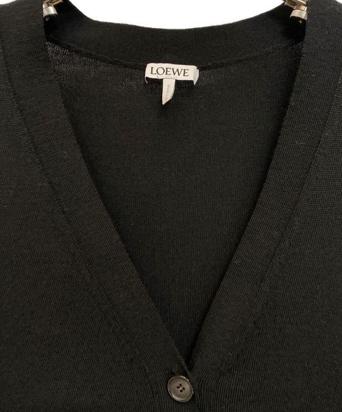 LOEWE（ロエベ）LOEWE (ロエベ) アナグラム刺繍カーディガン ブラック サイズ:Sの古着・服飾アイテム