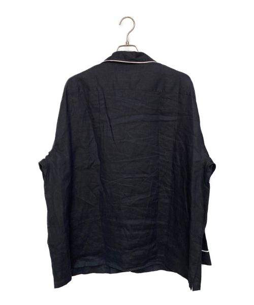 PRADA（プラダ）PRADA (プラダ) 22AW パイピングリネンパジャマシャツ ネイビー サイズ:Mの古着・服飾アイテム